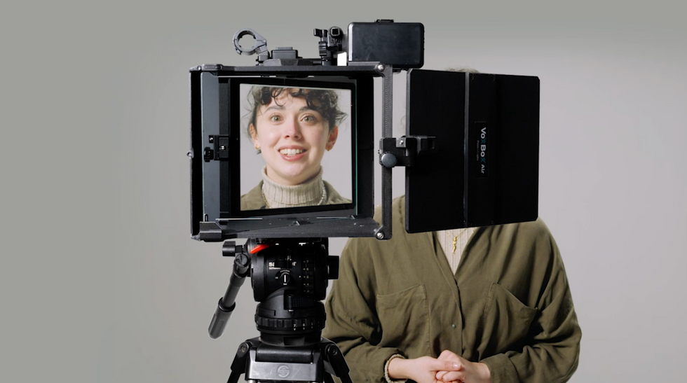 Ensure Perfect Eye Contact for Your Interview Shoots With a Foldable Two-Way Mirror Box